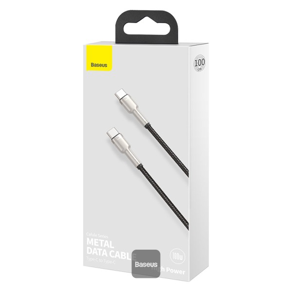 Cáp sạc siêu nhanh 100W Baseus Cafule Series Metal Data Cable Type-C to Type-C (100W)