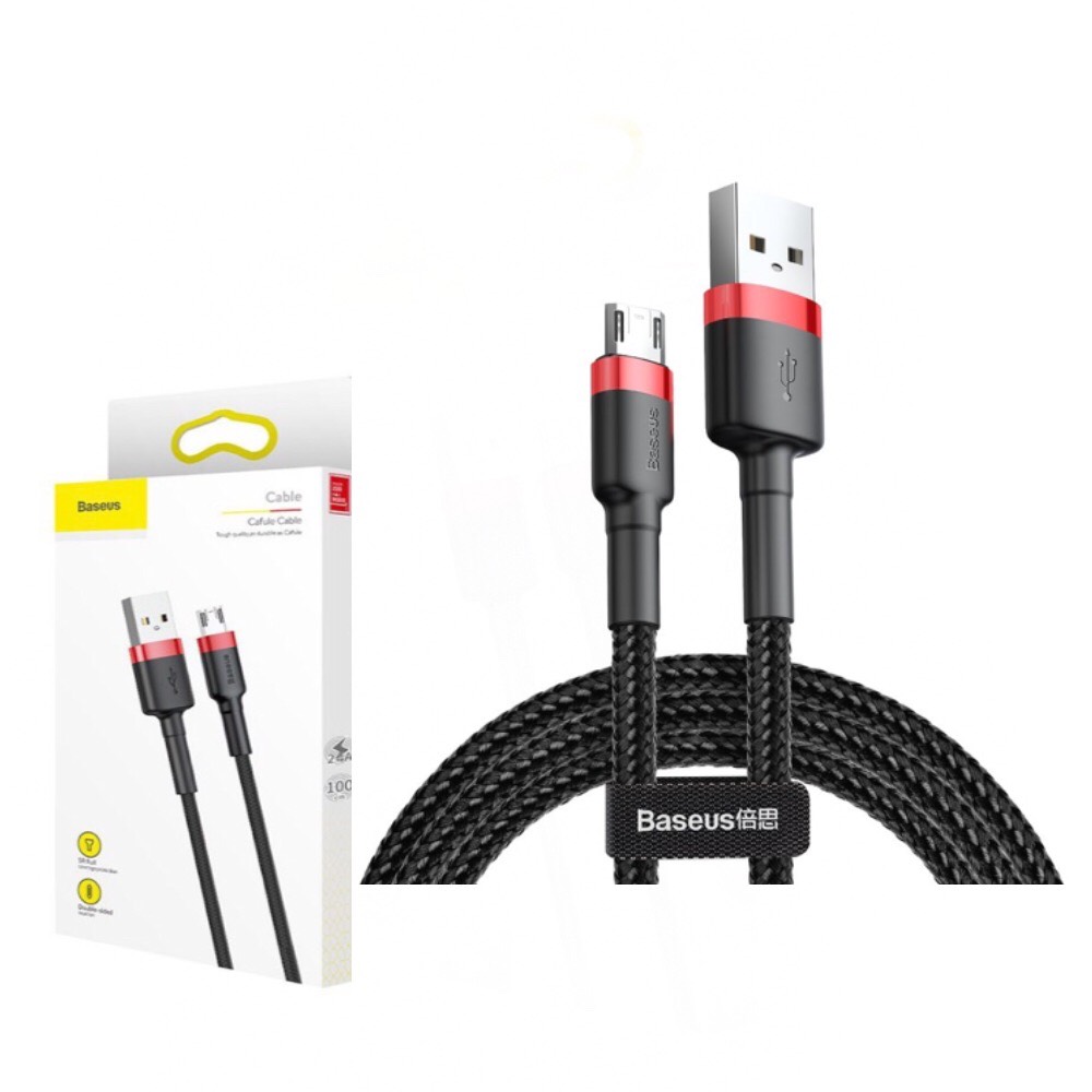 Cáp sạc nhanh, truyền dữ liệu tốc độ cao Baseus Cafule Lightning cho iPhone/ iPad ( 2.4A, Sạc nhanh, Siêu bền)